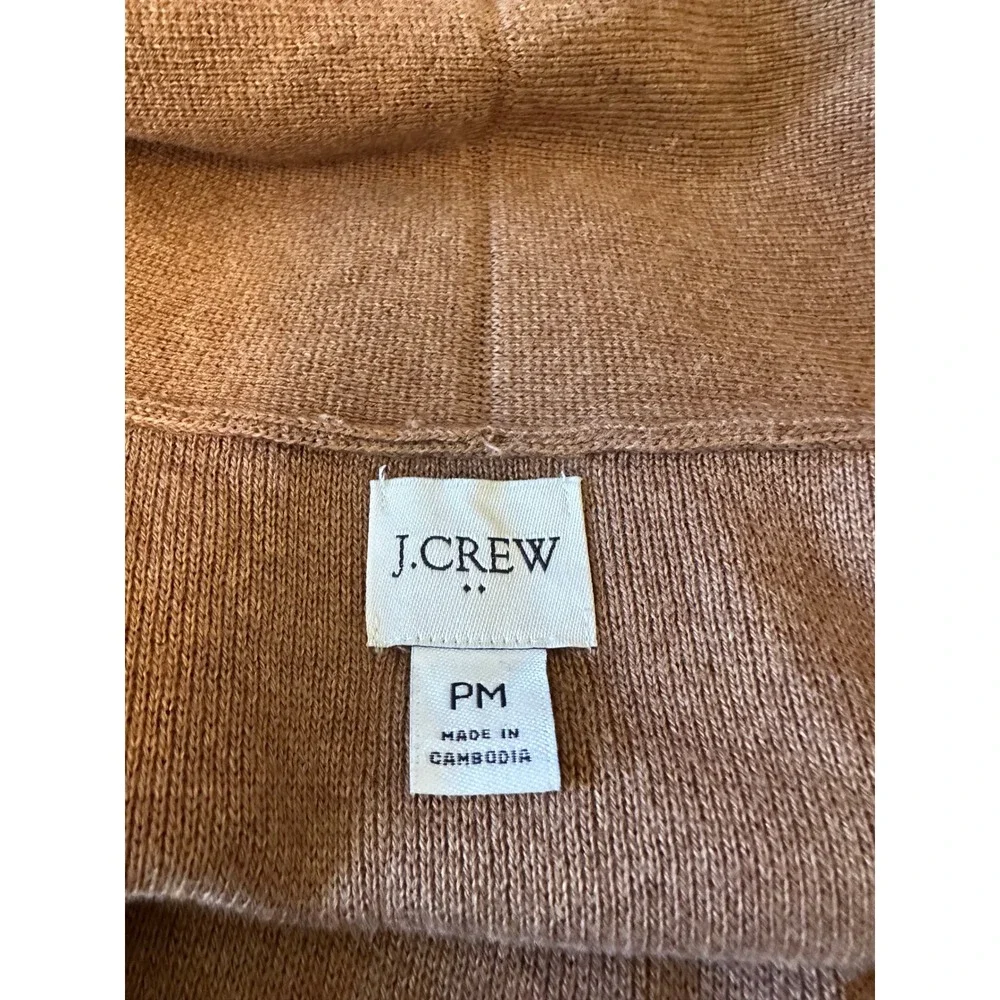 J. Crew Cotton Open Tan Cardigan | Size Medium Petite